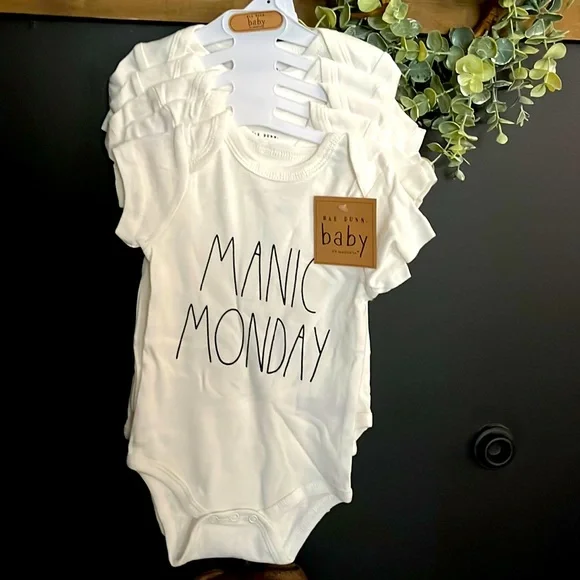 Rae Dunn One Pieces Nwt Rae Dunn Set Of White Onesies With